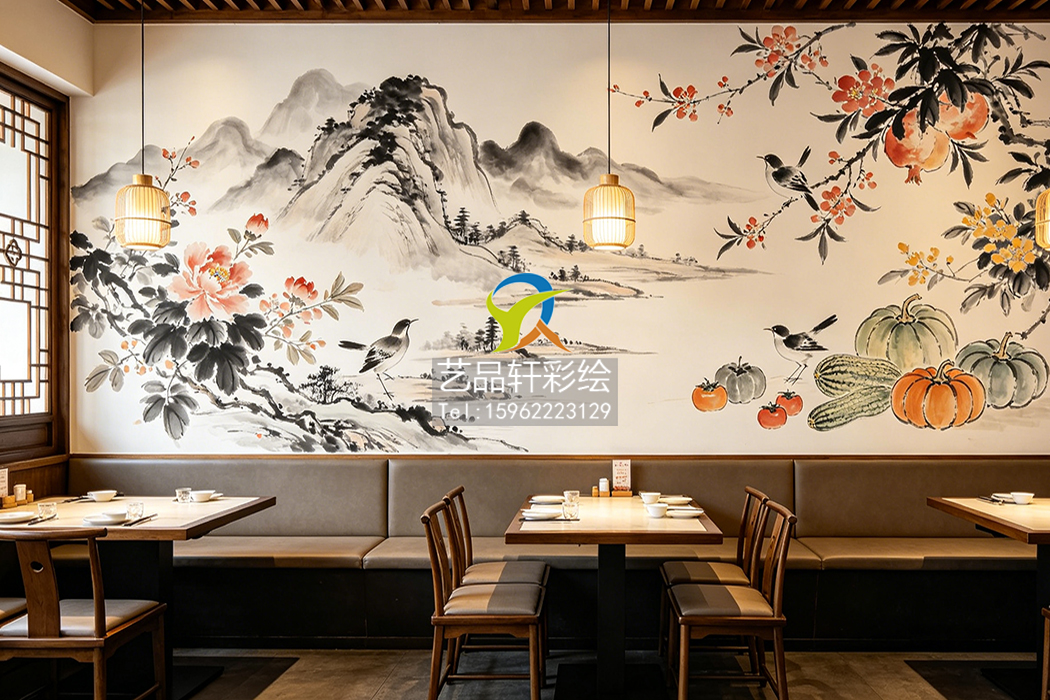 饭店彩绘