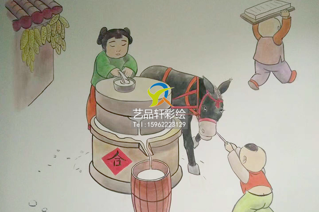 饭店彩绘